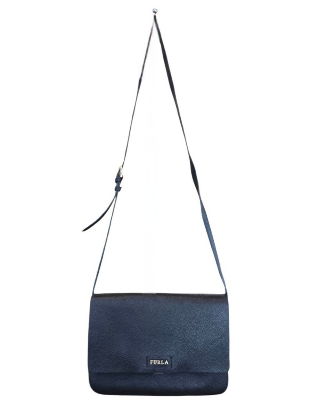 Furla Black Pebbled Leather Crossbody Handbag
